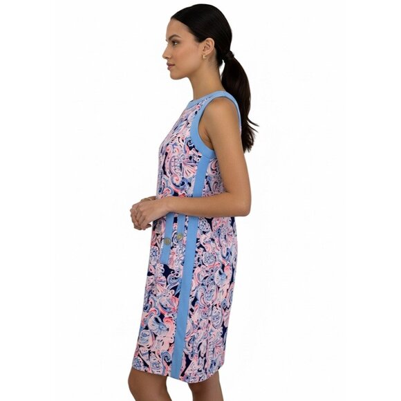 Lilly Pulitzer Sleeveless Shell Print Shift Dress | Coastal Preppy Sophisticated - Picture 4 of 16
